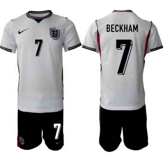 England FIFA World Cup 2026 White Soccer Jersey David Beckham #7